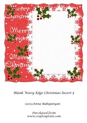 Blank Wavy Edge Christmas Insert 5