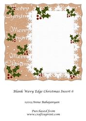 Blank Wavy Edge Christmas Insert 6