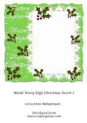 Blank Wavy Edge Christmas Insert 7