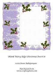 Blank Wavy Edge Christmas Insert 8