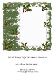 Blank Wavy Edge Christmas Insert 10
