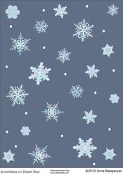 Snowflakes on Desert Blue