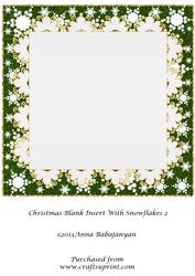 Christmas Blank Insert with Snowflakes 2