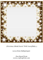 Christmas Blank Insert with Snowflakes 3