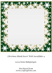 Christmas Blank Insert with Snowflakes 4