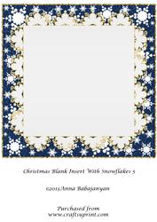 Christmas Blank Insert with Snowflakes 5