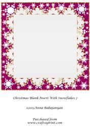 Christmas Blank Insert with Snowflakes 7