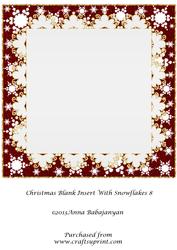 Christmas Blank Insert with Snowflakes 8