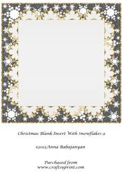 Christmas Blank Insert with Snowflakes 9