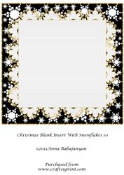 Christmas Blank Insert with Snowflakes 10