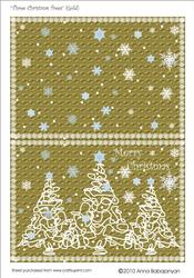 Three Christmas Trees (gold)