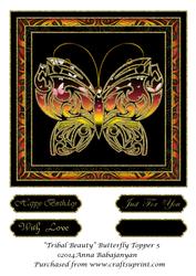 Tribal Beauty Butterfly Topper 5