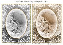 Beautiful Winter Day Card Fronts Set 2