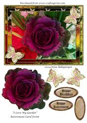 I Love My Garden Retirement Card Front