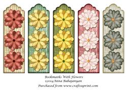 Bookmarks with Flowers