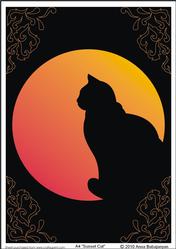A4 Sunset Cat
