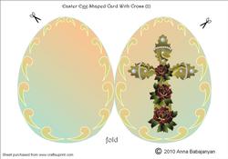 Easter Egg Shaped Card with Cross (2)