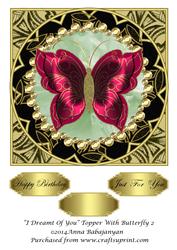 I Dreamt of You Topper with Butterfly 2