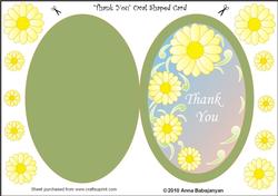 Thank You Oval Shaped Card