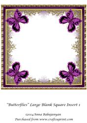 Butterflies Large Blank Square Insert 1