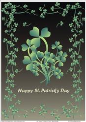 A4 "happy St.patrick's Day" (black-khaki)