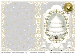 Cut & Fold Card with Cute Christmas Tree 8