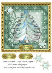 Quiet Christmas Large Square Topper 2