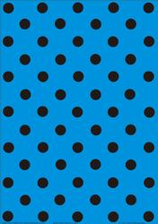 Black Polka Dots on Cyan