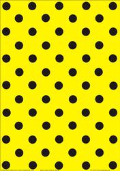 Black Polka Dots on Yellow