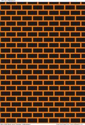 Brick Wall Black and Orange (halloween)