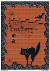 A4 Halloween Brick Wall