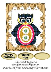 Cute Owl Topper 4
