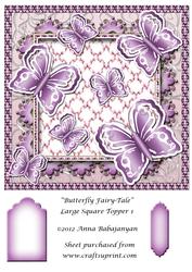 Butterfly Fairy-tale Large Square Topper 1