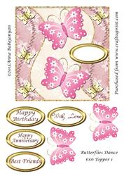 Butterflies Dance 6x6 Topper 1