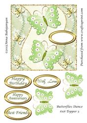 Butterflies Dance 6x6 Topper 3