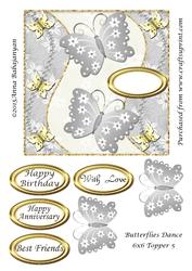 Butterflies Dance 6x6 Topper 5