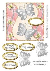 Butterflies Dance 6x6 Topper 6