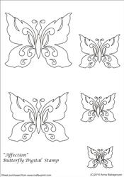 Affection Butterfly Digital Stamp