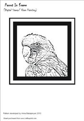 Parrot Digital Stamp/ Glass Painting