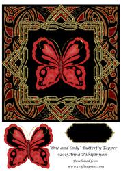 One and Only Butterfly Topper