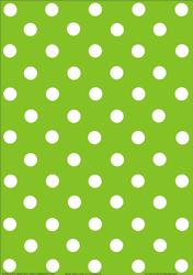 White Polka Dots on Chartreuse