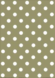 White Polka Dots on Olive