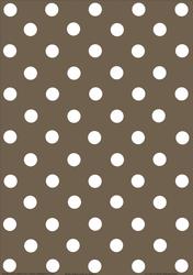White Polka Dots on Walnut