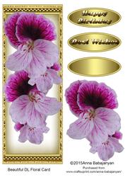 Beautiful Dl Floral Card