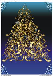 A4 "shiny Christmas Tree"
