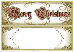 Elegant Dl Christmas Topper & Blank Insert 1