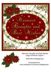 Warmest Thoughts and Best Wishes Large Christmas Topper 1