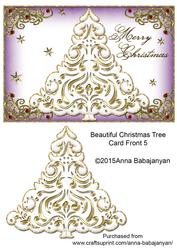 Beautiful Christmas Tree Card Front 5