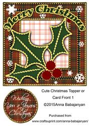 Cute Christmas Topper or Card Front 1