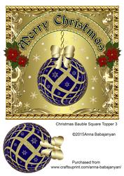 Christmas Bauble Square Topper 3